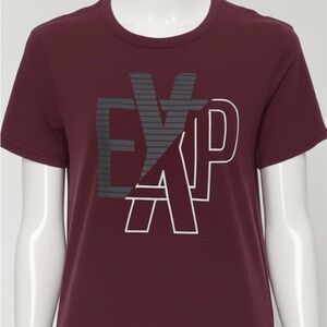 Express Burgundy Men’s Graphic Tee Small